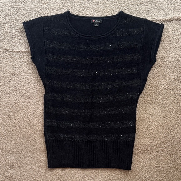 Guess Black Short Sleeve Sweater - Picture 1 of 5